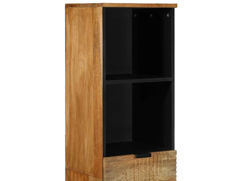 Mobile da Bagno Marrone 38x33x160 cm in Legno Massello di Mango