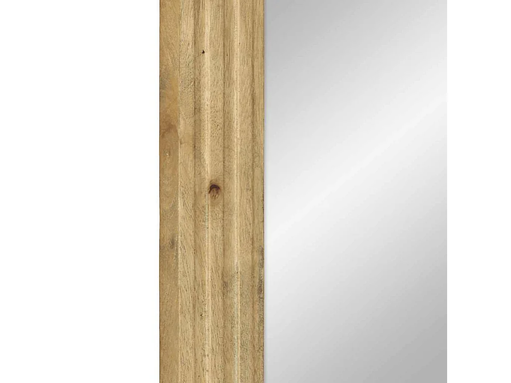 Badspiegel Braun 50x70x2,5 cm Massivholz Mango