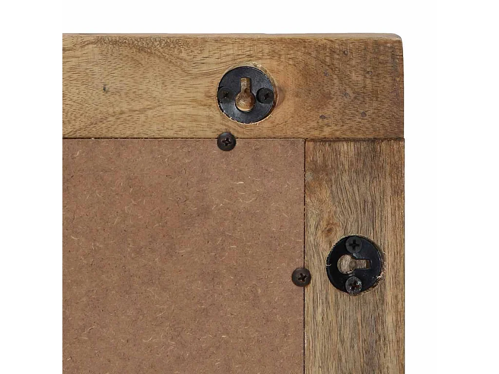 Badspiegel Braun 50x70x2,5 cm Massivholz Mango