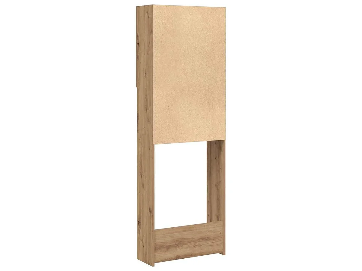 Armario para lavadora Nemo 2 puertas + 5 compartimentos roble 190x64x25,5 cm