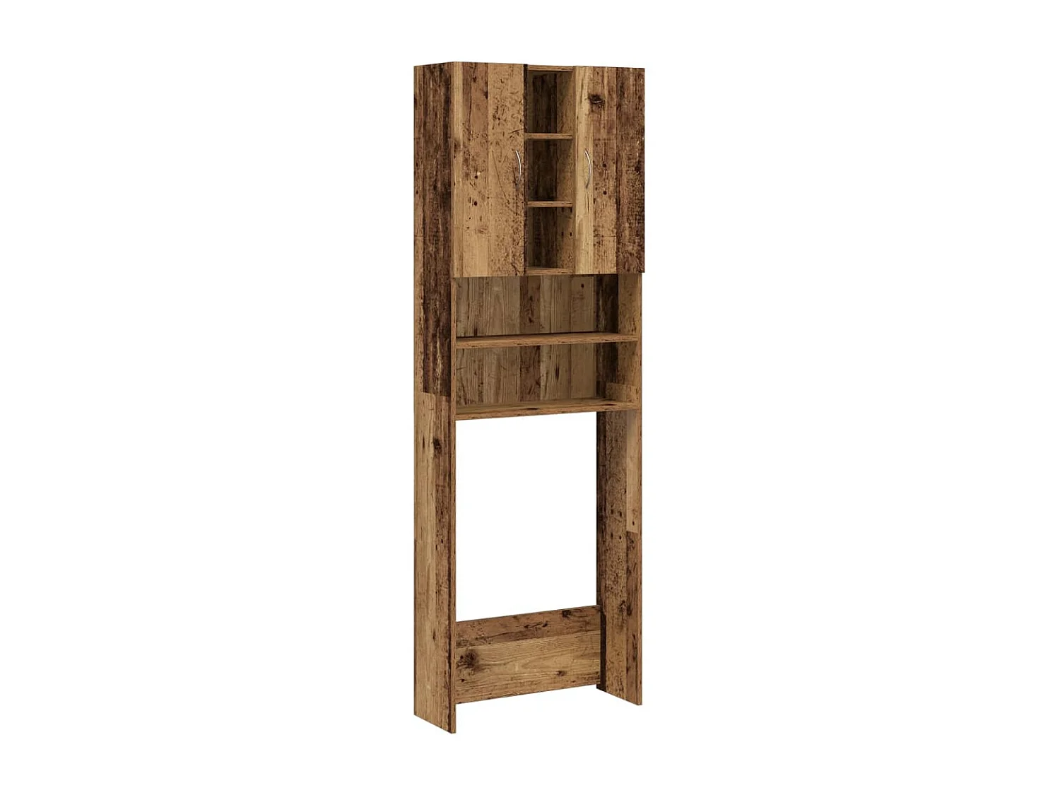 Armario para lavadora Nemo 2 puertas + 5 compartimentos madera 190x64x25,5 cm