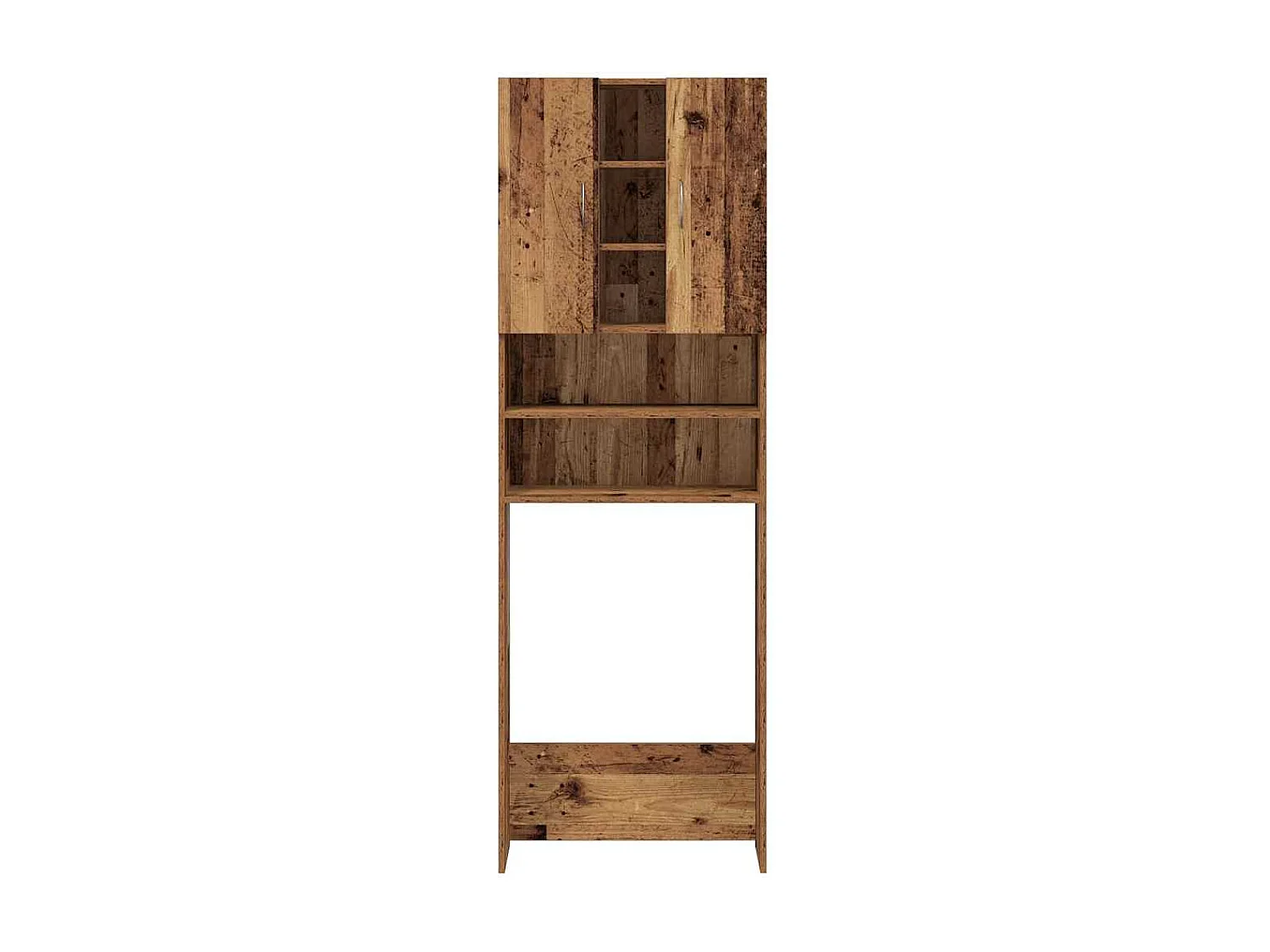 Armario para lavadora Nemo 2 puertas + 5 compartimentos madera 190x64x25,5 cm
