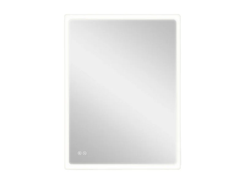 Espejo de baño EDM luz LED 20W forma rectangular 80x60 cm