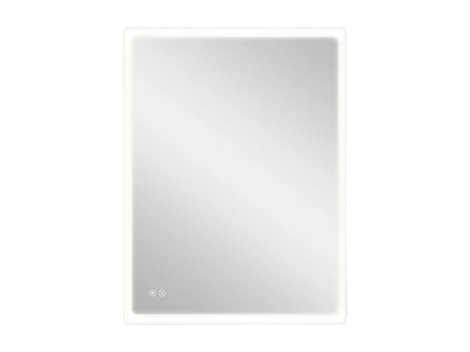 Espejo de baño EDM luz LED 20W forma rectangular 80x60 cm