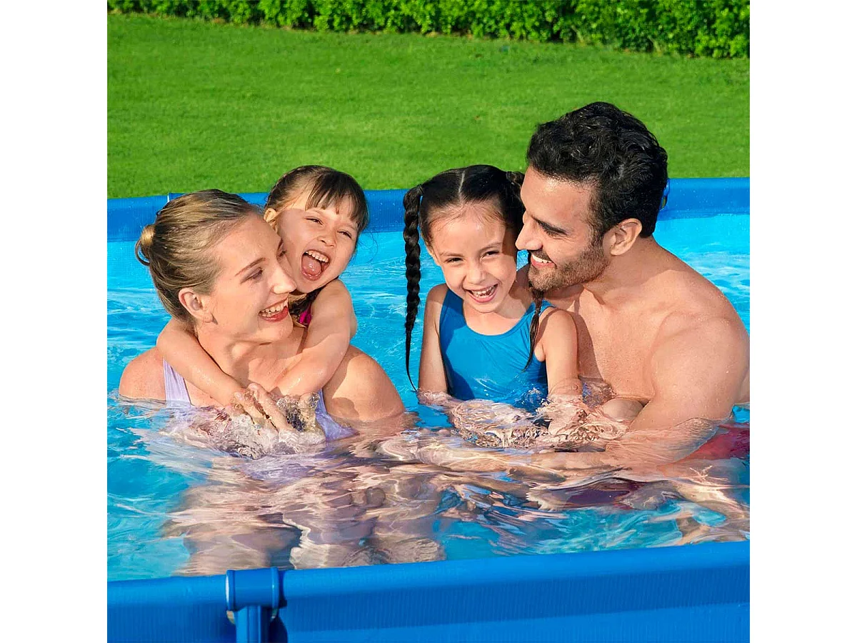 Piscina desmontable Deluxe Splash Frame Pool Bestway 3300L forma rectangular azul 66x300x201 cm