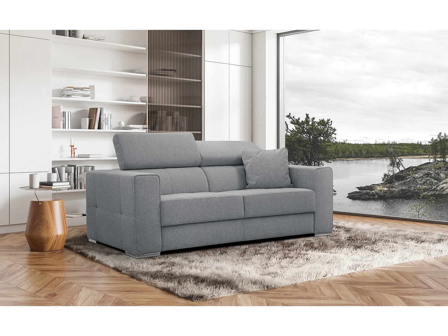 QUARTZ Sofa 3-Sitzer, grau