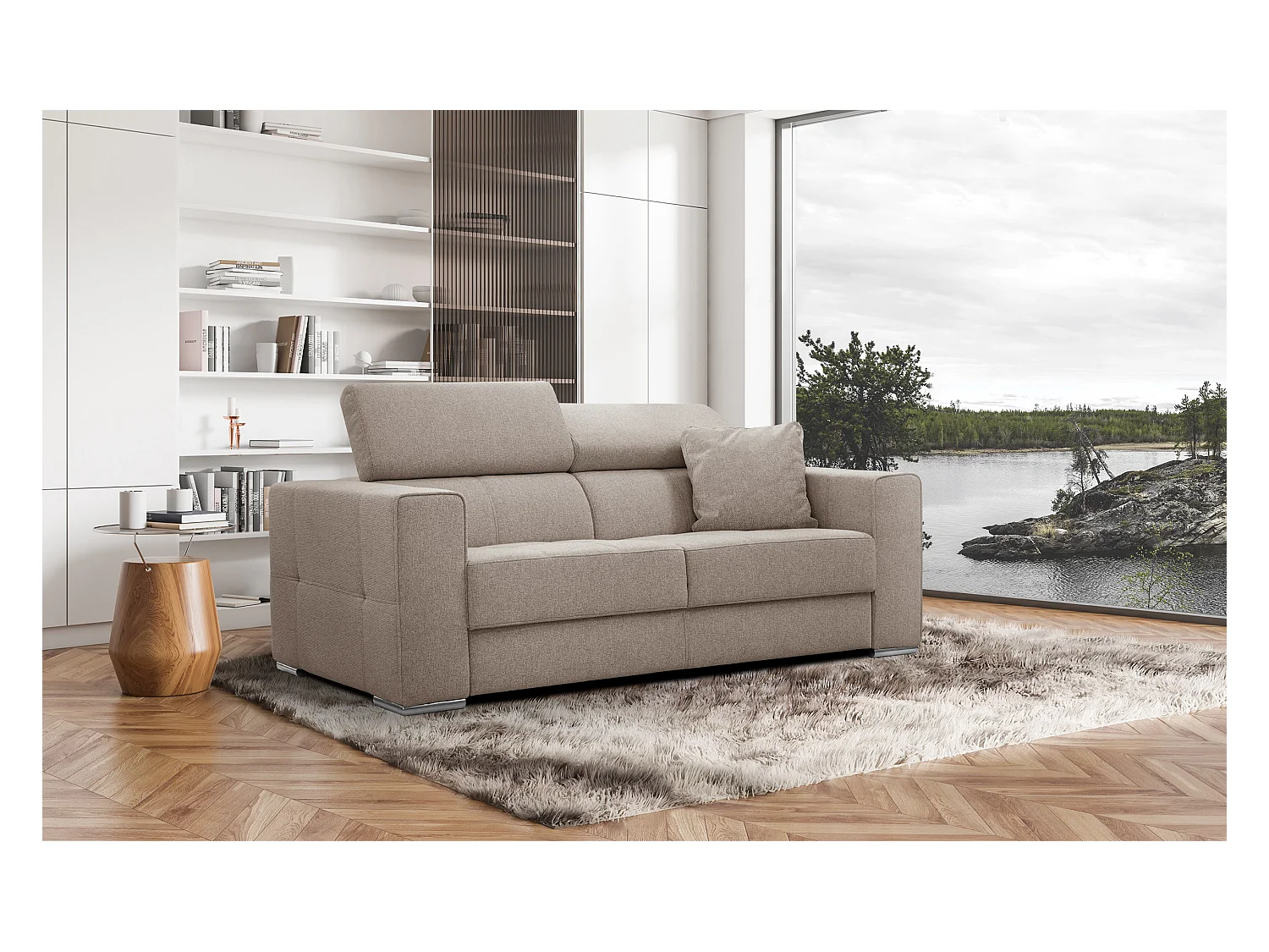 QUARTZ Sofa 3-Sitzer, taupe