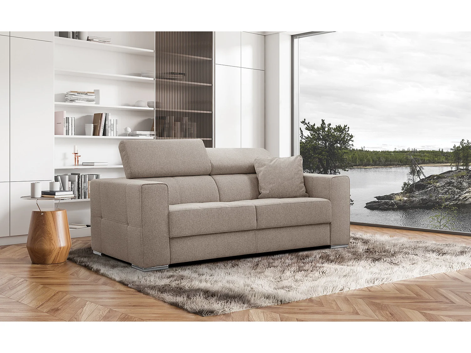 QUARTZ Sofa 3-Sitzer, taupe
