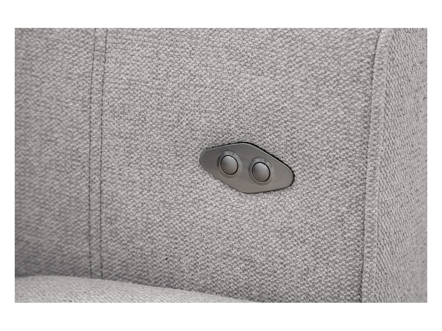 Canapé 3 places avec siège extensible et appuis-tête réglables, tissu crème - QUARTZ