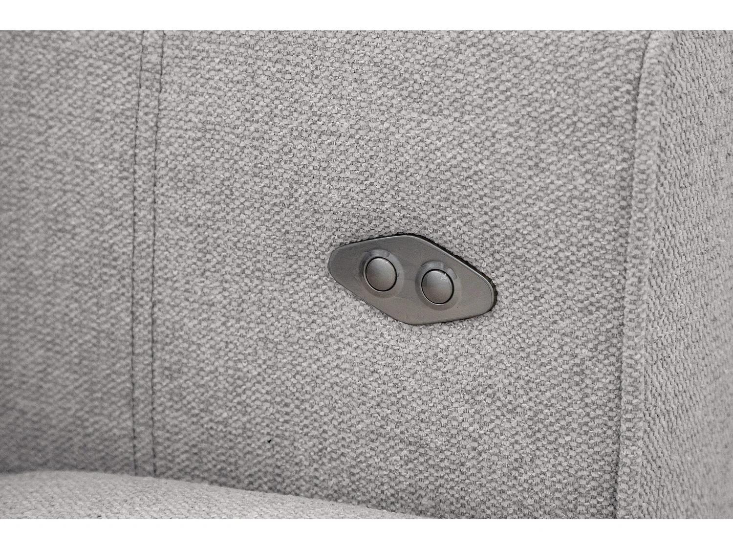 QUARTZ Sofa 3-Sitzer mit Ausziehsitz und verstellbare Kopfstützen, creme