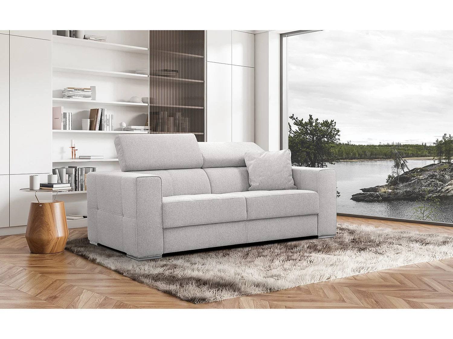 QUARTZ Sofa 3-Sitzer, creme