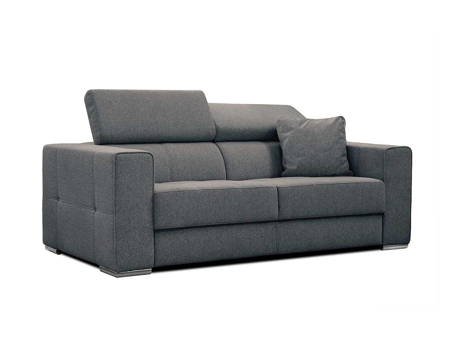 Canapé 3 places tissu gris foncé - QUARTZ