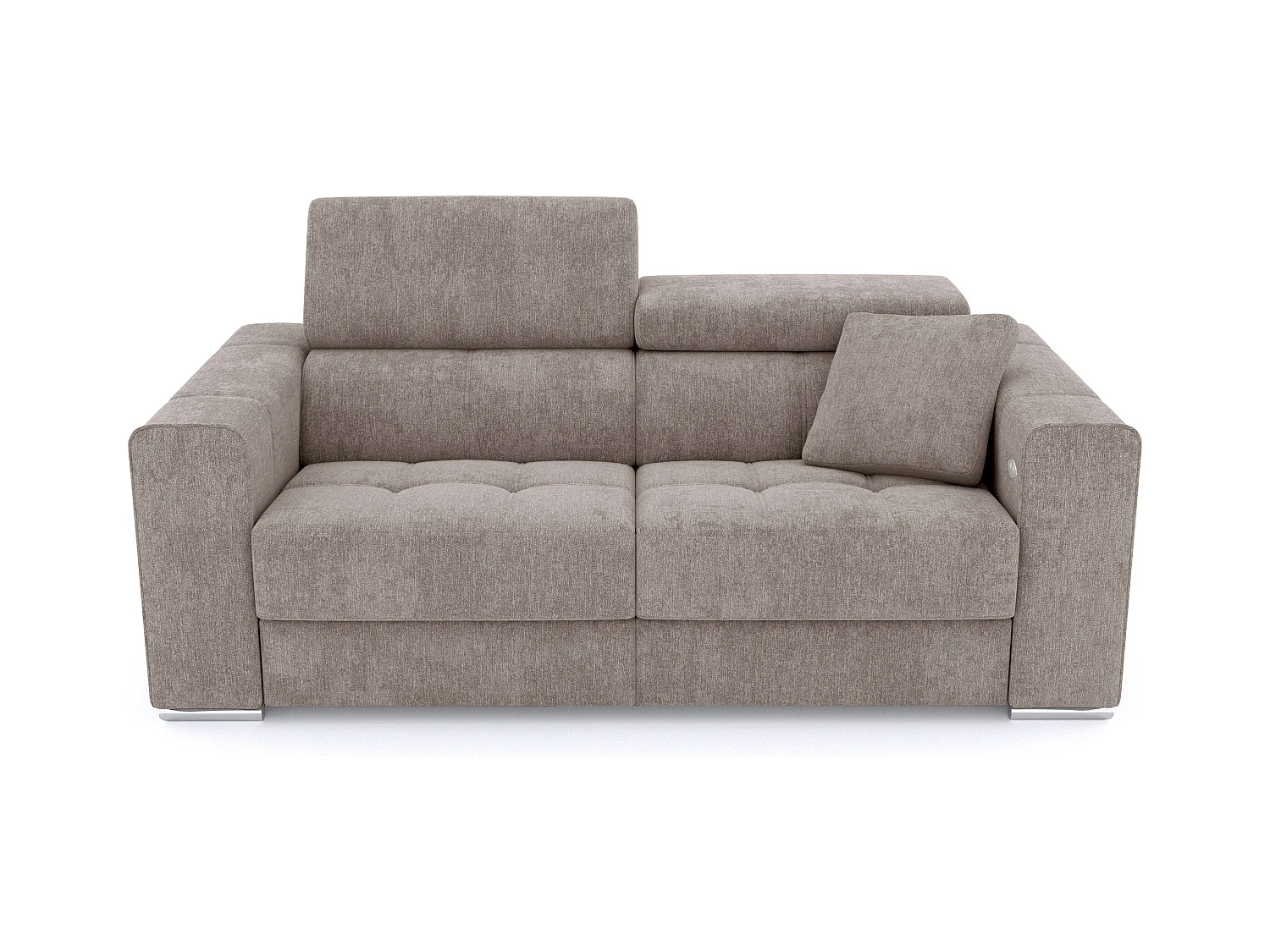 QUARTZ Sofa 3-Sitzer mit 1 Relaxfunktion und verstellbare Kopfstützen, beige