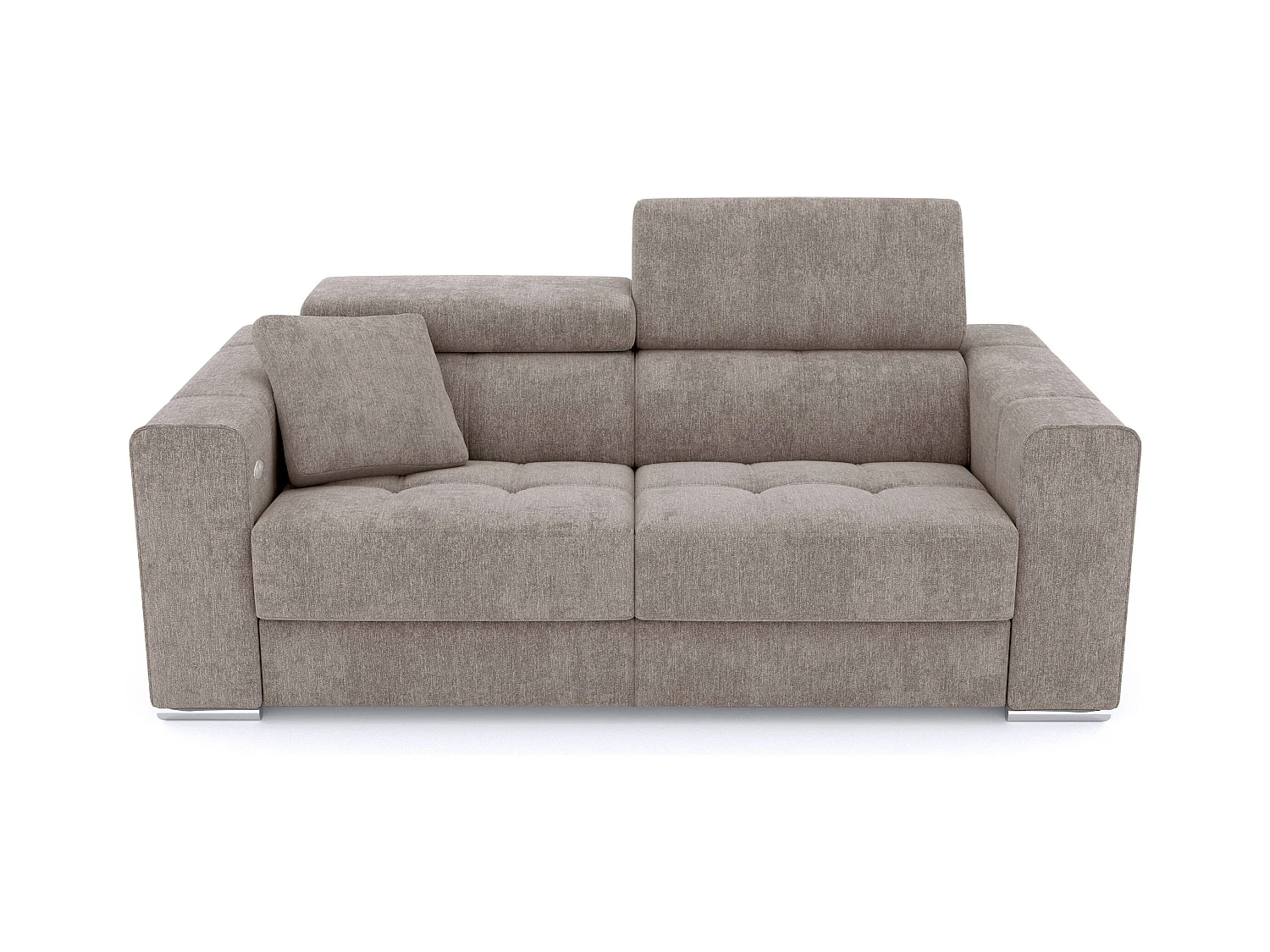 QUARTZ Sofa 3-Sitzer mit 1 Relaxfunktion und verstellbare Kopfstützen, beige
