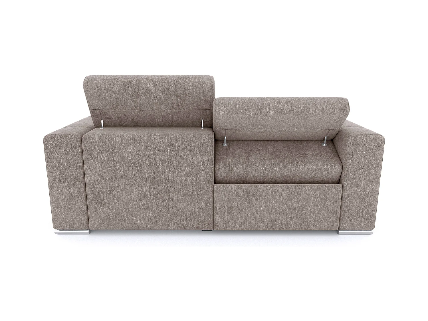 QUARTZ Sofa 3-Sitzer mit 1 Relaxfunktion und verstellbare Kopfstützen, beige