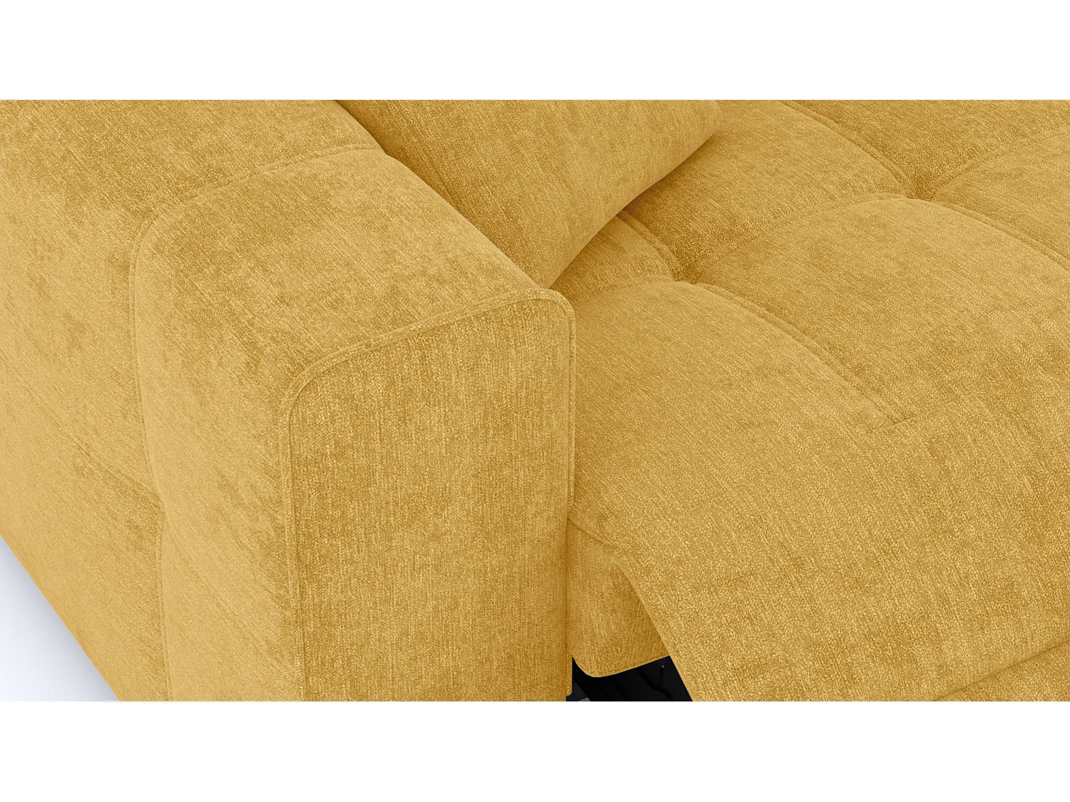 Canapé 3 places avec 2 relax électriques tissu miel - QUARTZ