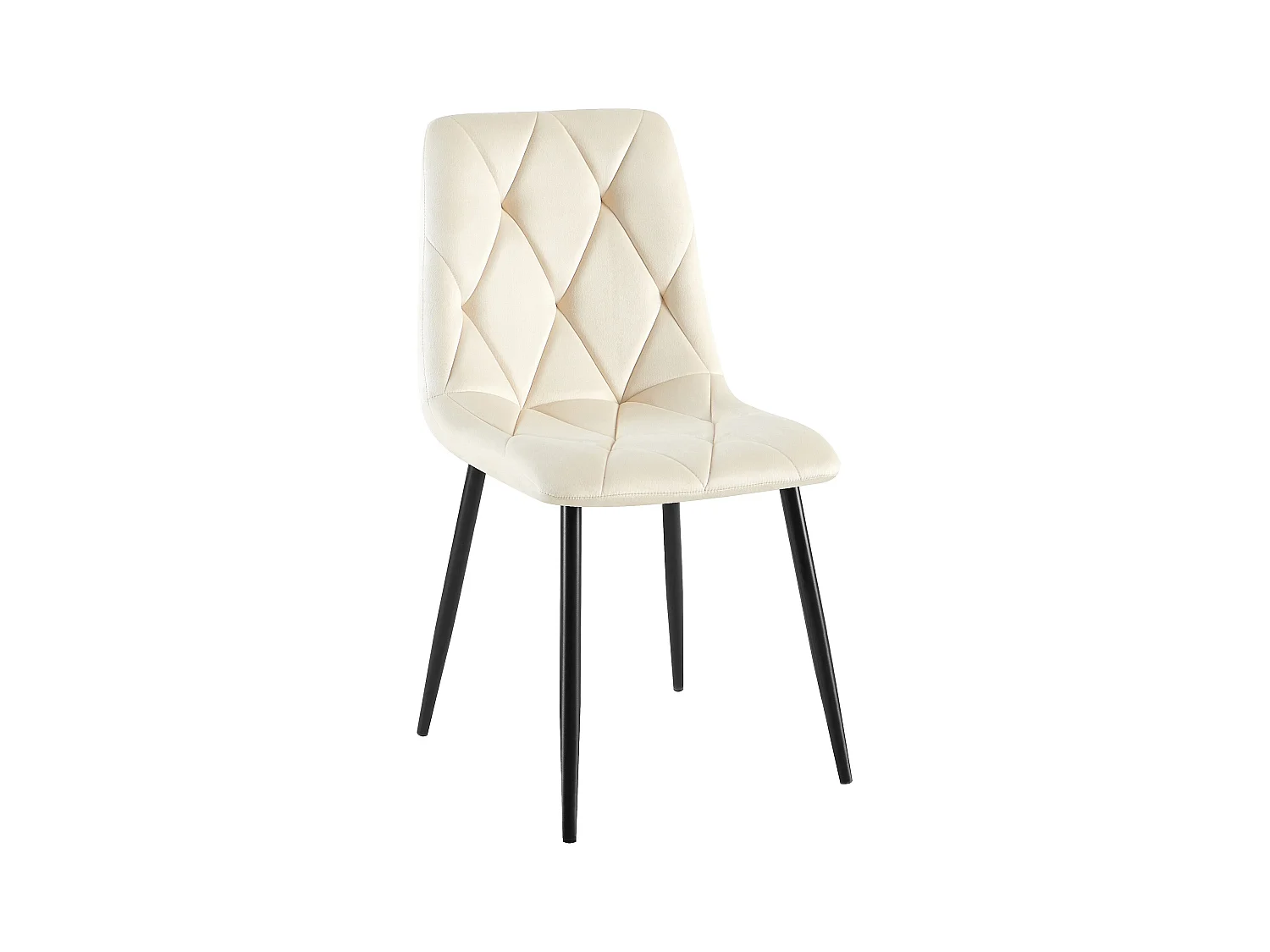 chaise salle à manger - Velours - Crème - Clairton