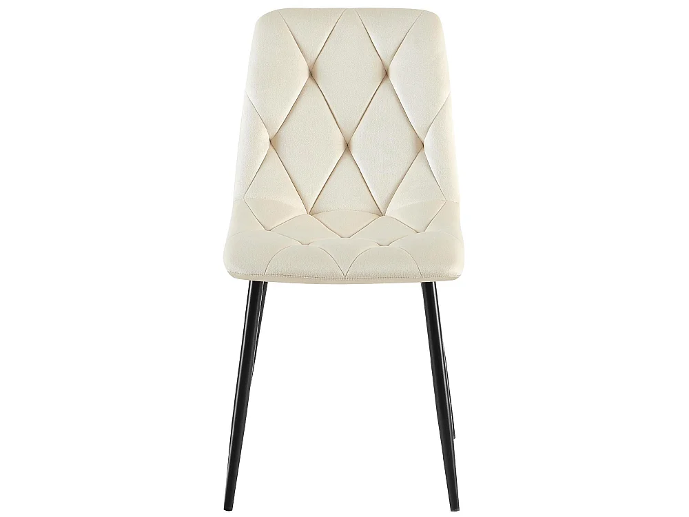 chaise salle à manger - Velours - Crème - Clairton