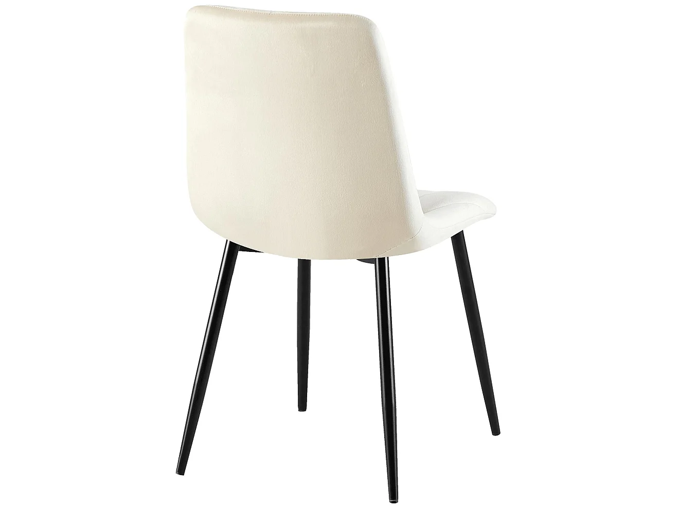 chaise salle à manger - Velours - Crème - Clairton