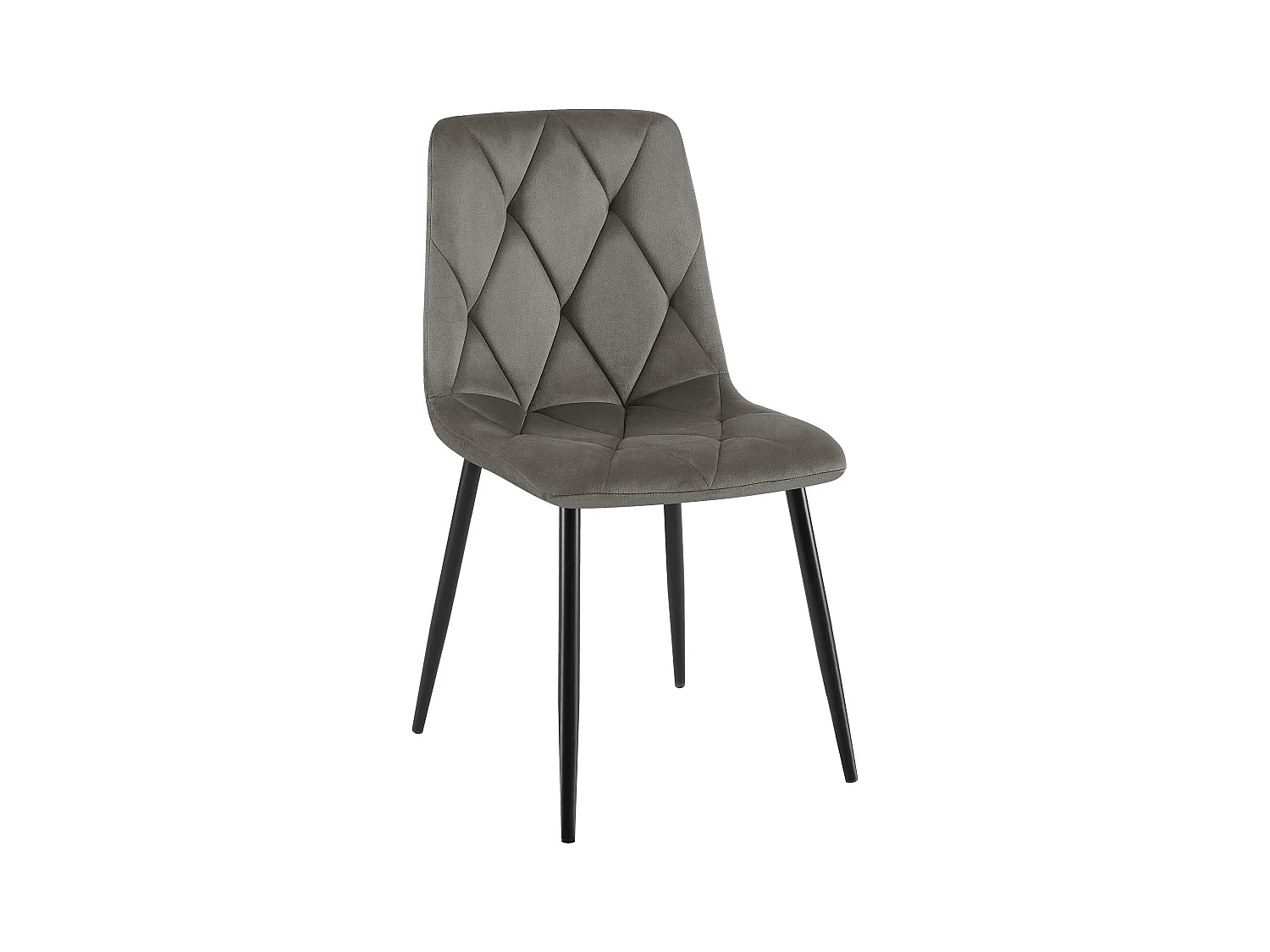 chaise salle à manger - Velours - Anthracite - Clairton