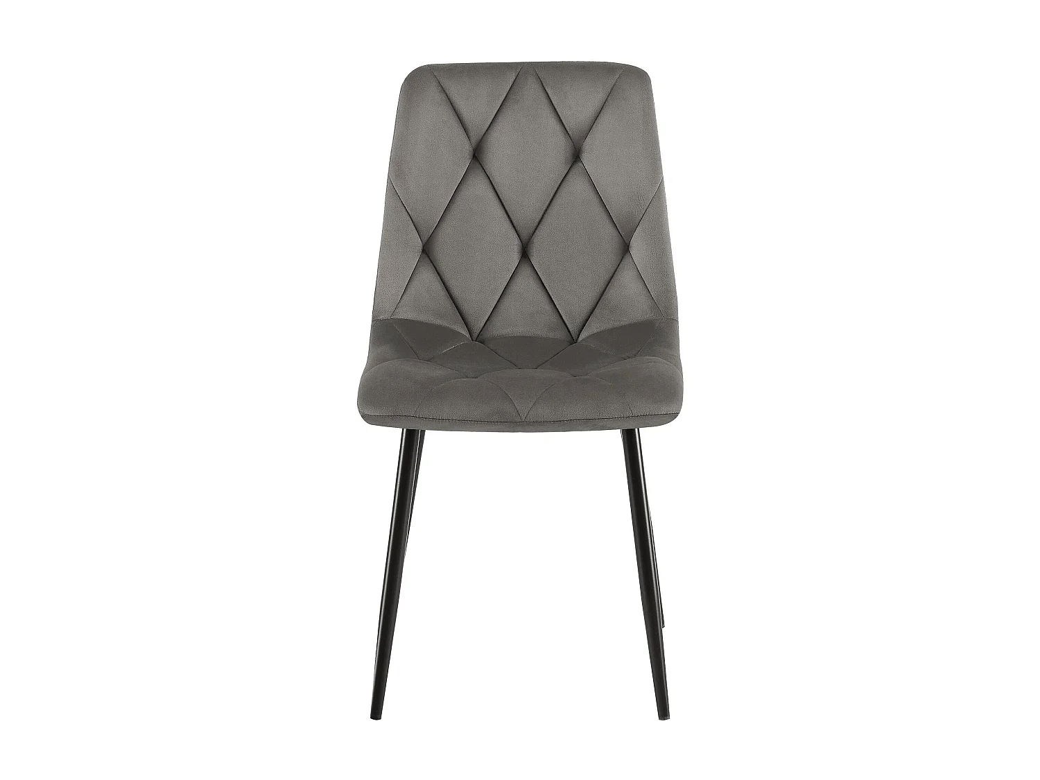 chaise salle à manger - Velours - Anthracite - Clairton