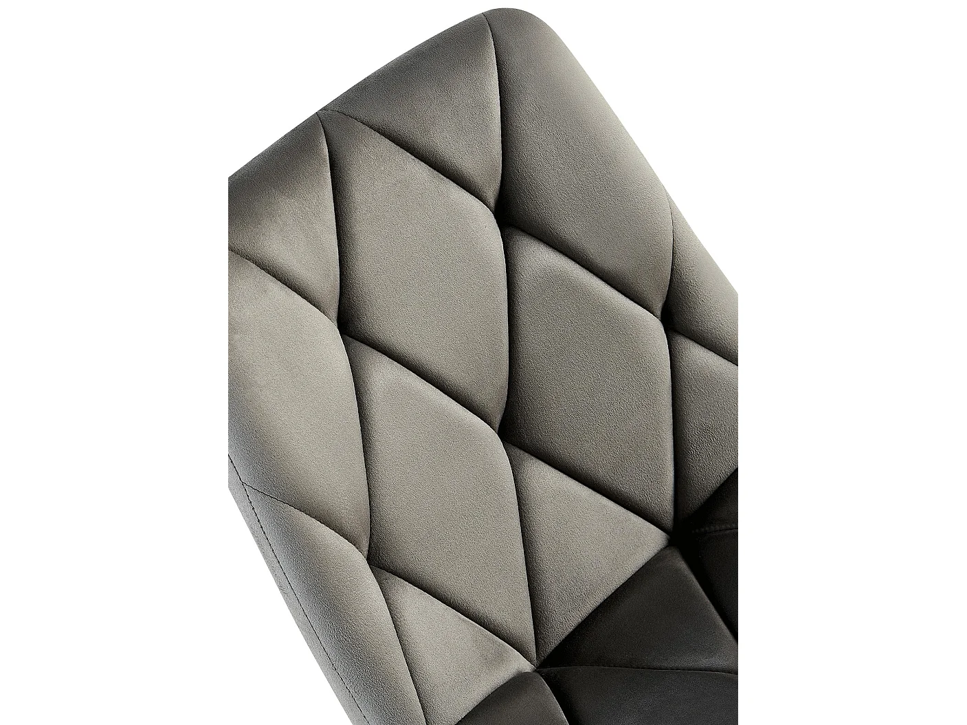 chaise salle à manger - Velours - Anthracite - Clairton