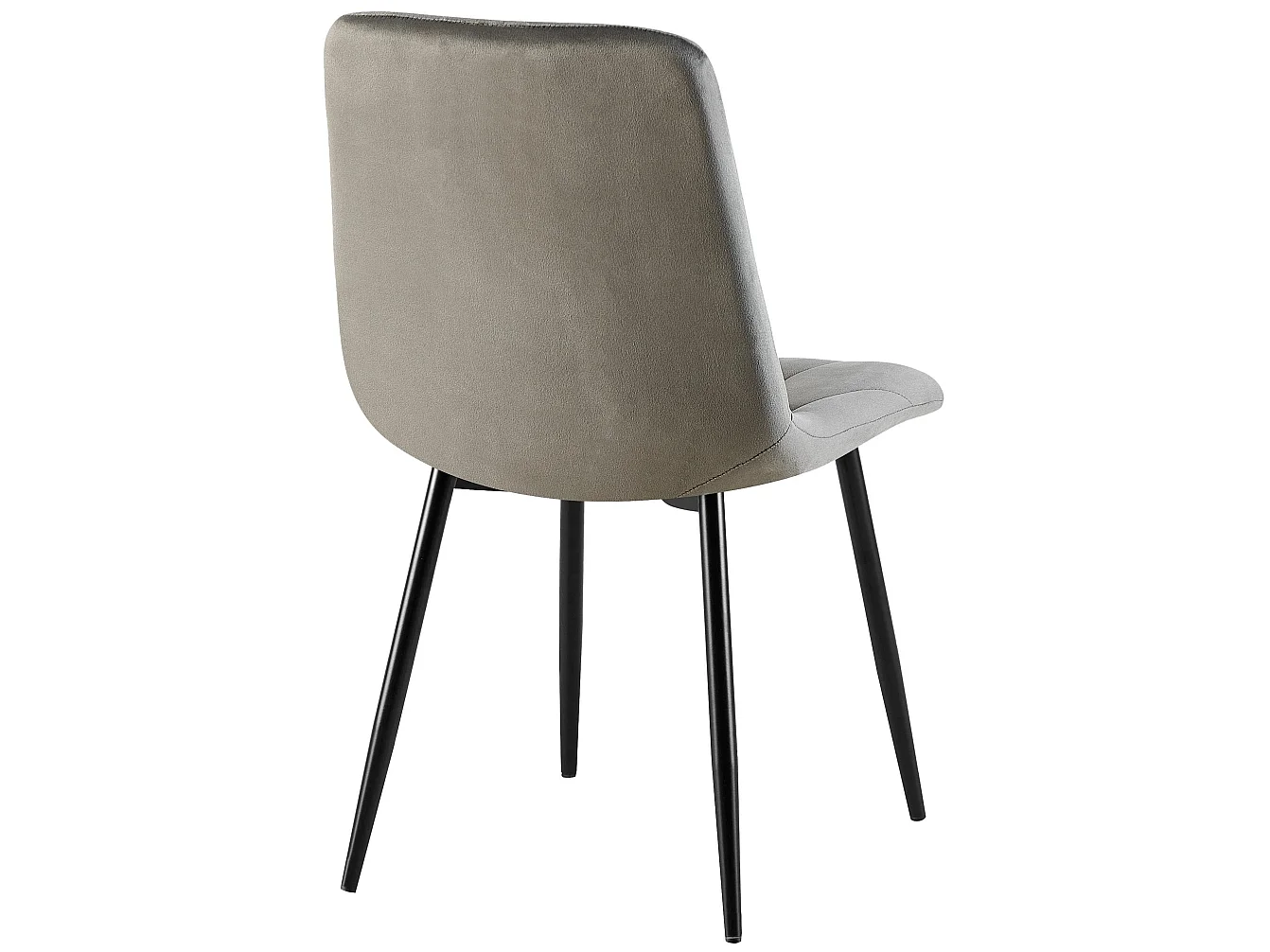 chaise salle à manger - Velours - Anthracite - Clairton