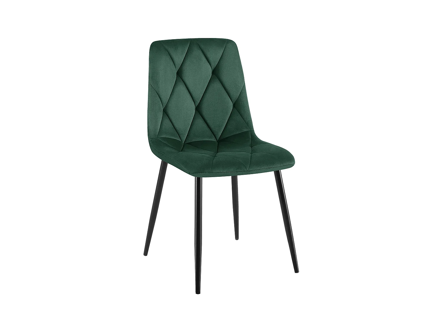 chaise salle à manger - Velours - Vert foncé - Clairton