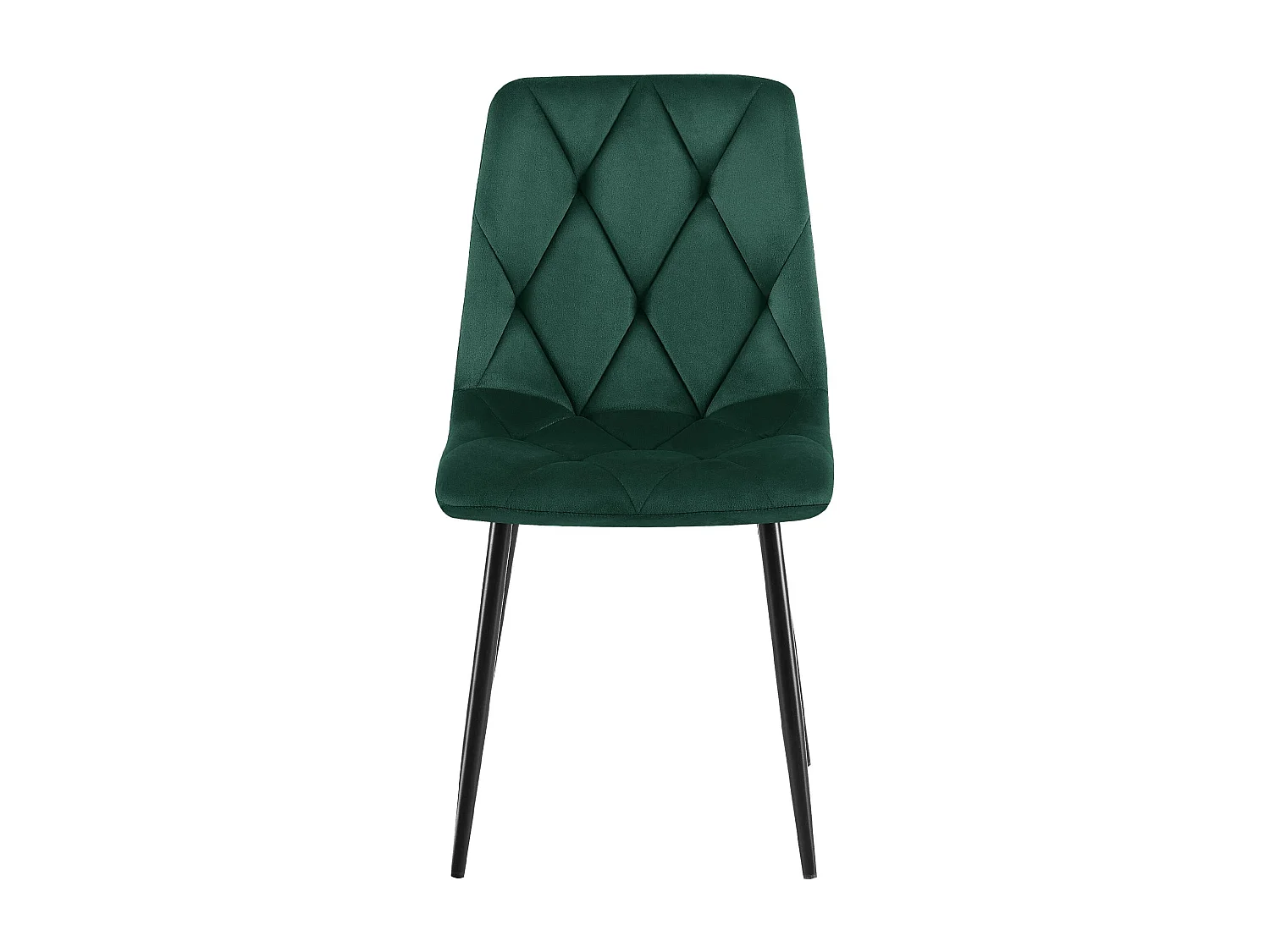 chaise salle à manger - Velours - Vert foncé - Clairton