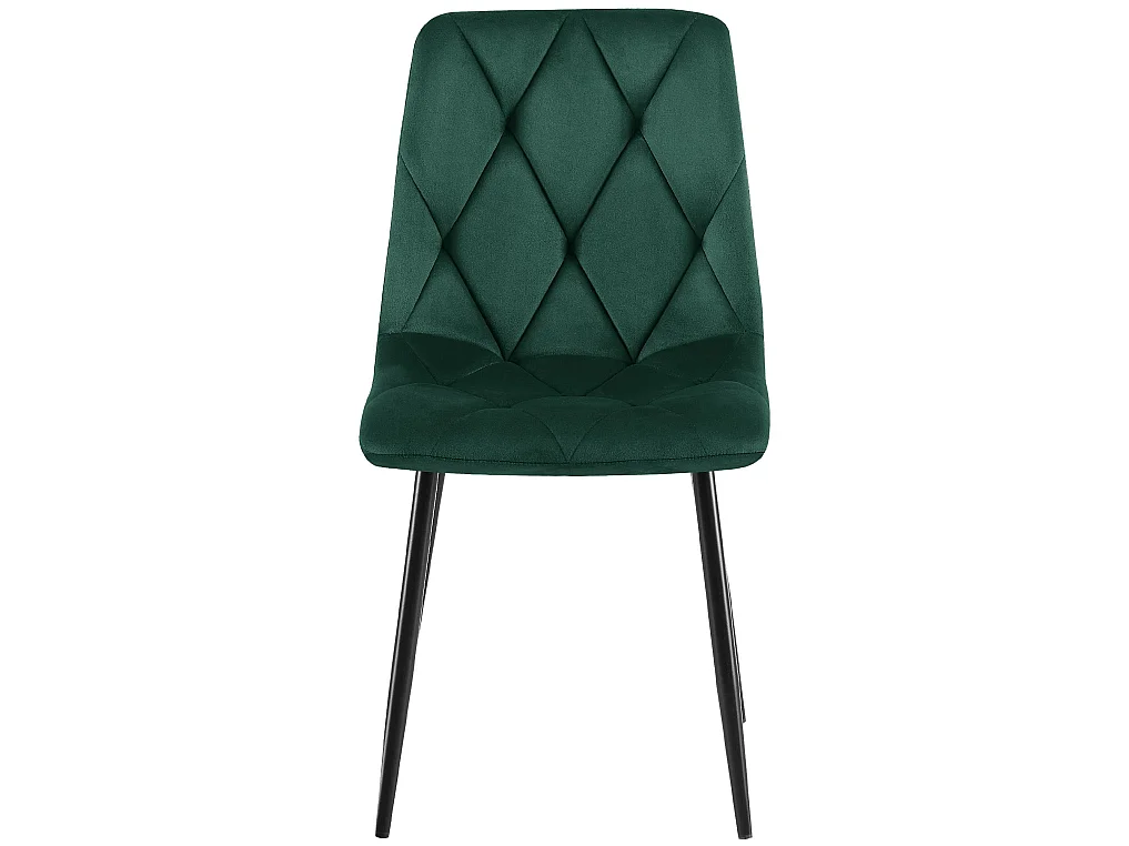 chaise salle à manger - Velours - Vert foncé - Clairton