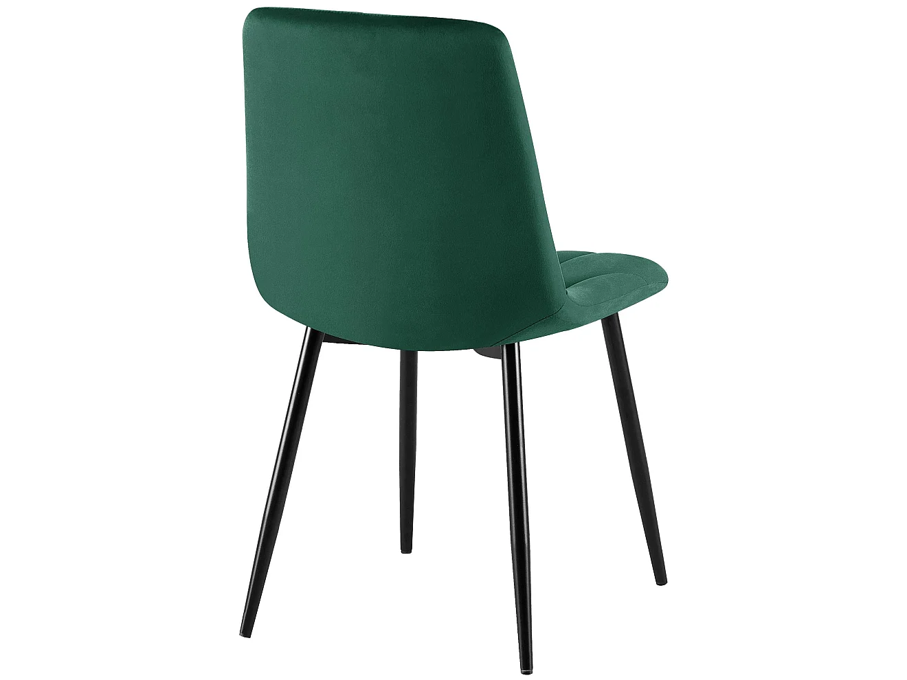 chaise salle à manger - Velours - Vert foncé - Clairton