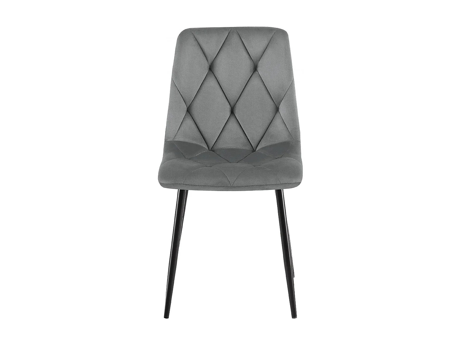 chaise salle à manger - Velours - Gris foncé - Clairton