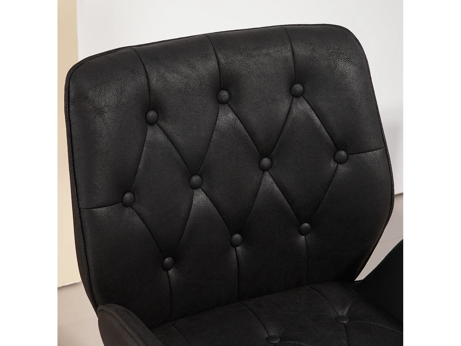 SVITA GABRIEL chaise de bureau réglable en hauteur en cuir artificiel noir