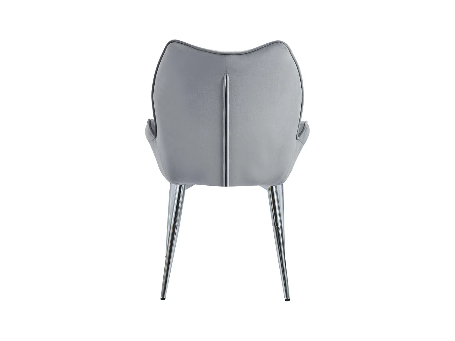 Lot de 2  Chaises en velours Anthracite LOHA pied métal Chrome