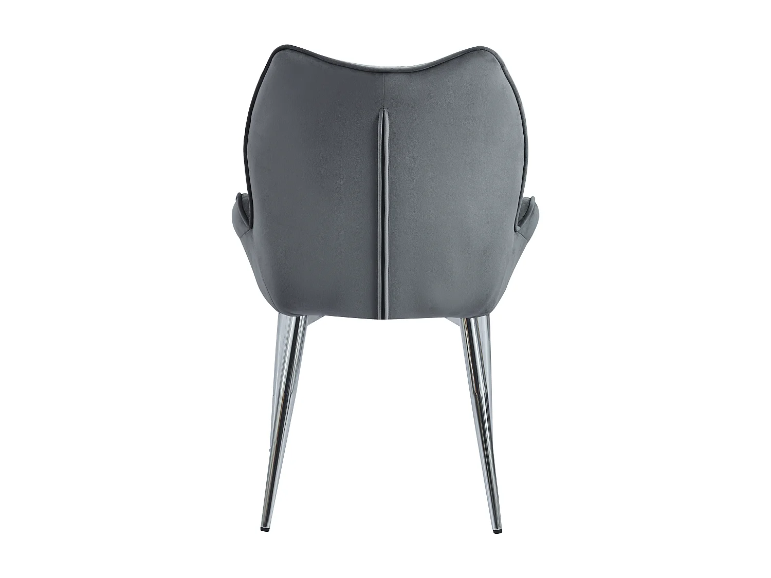 Lot de 2  Chaises en velours Anthracite LOHA pied métal Chrome