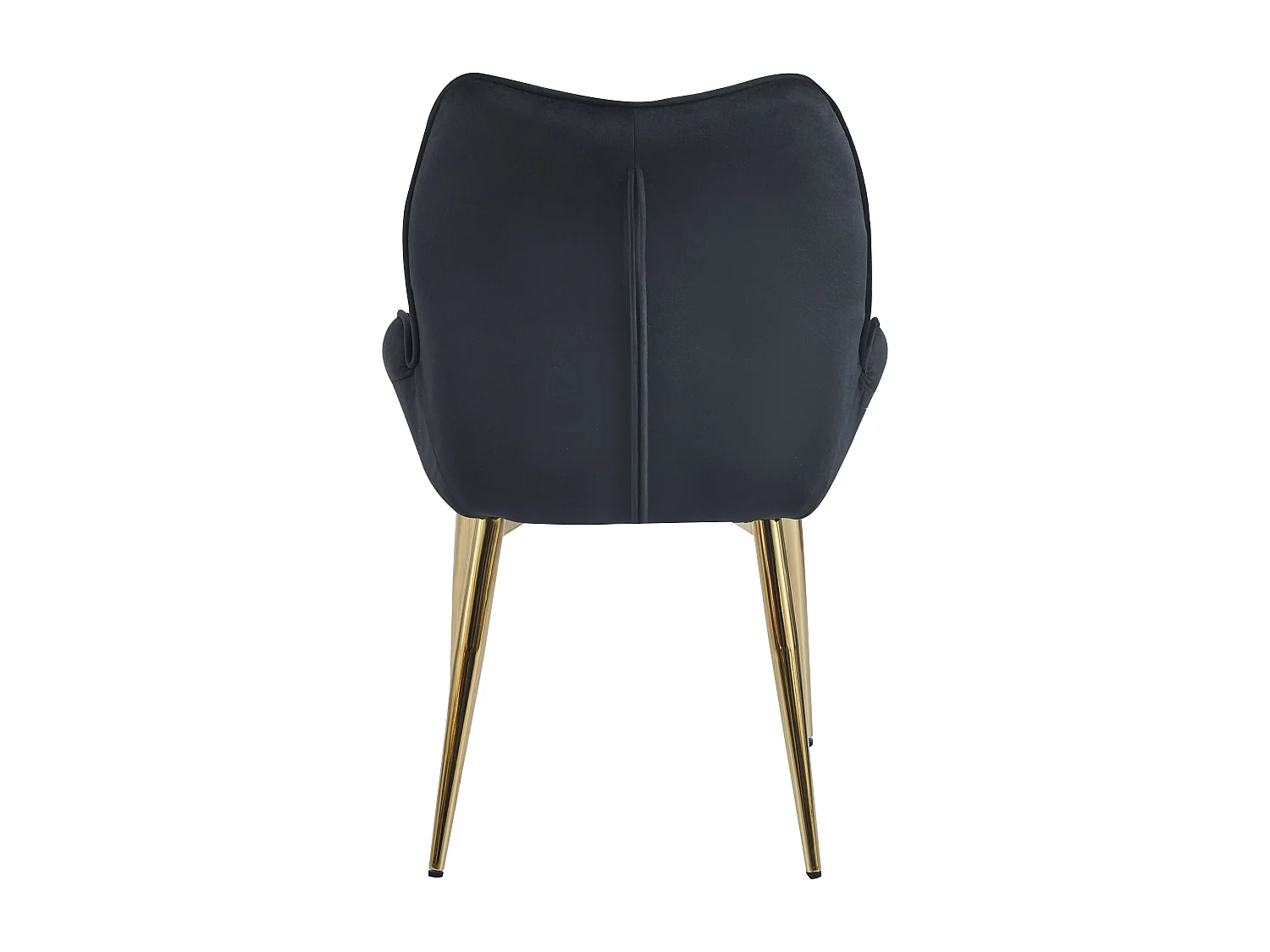 Lot de 2 chaises en velours Noir LOHA pied métal Gold