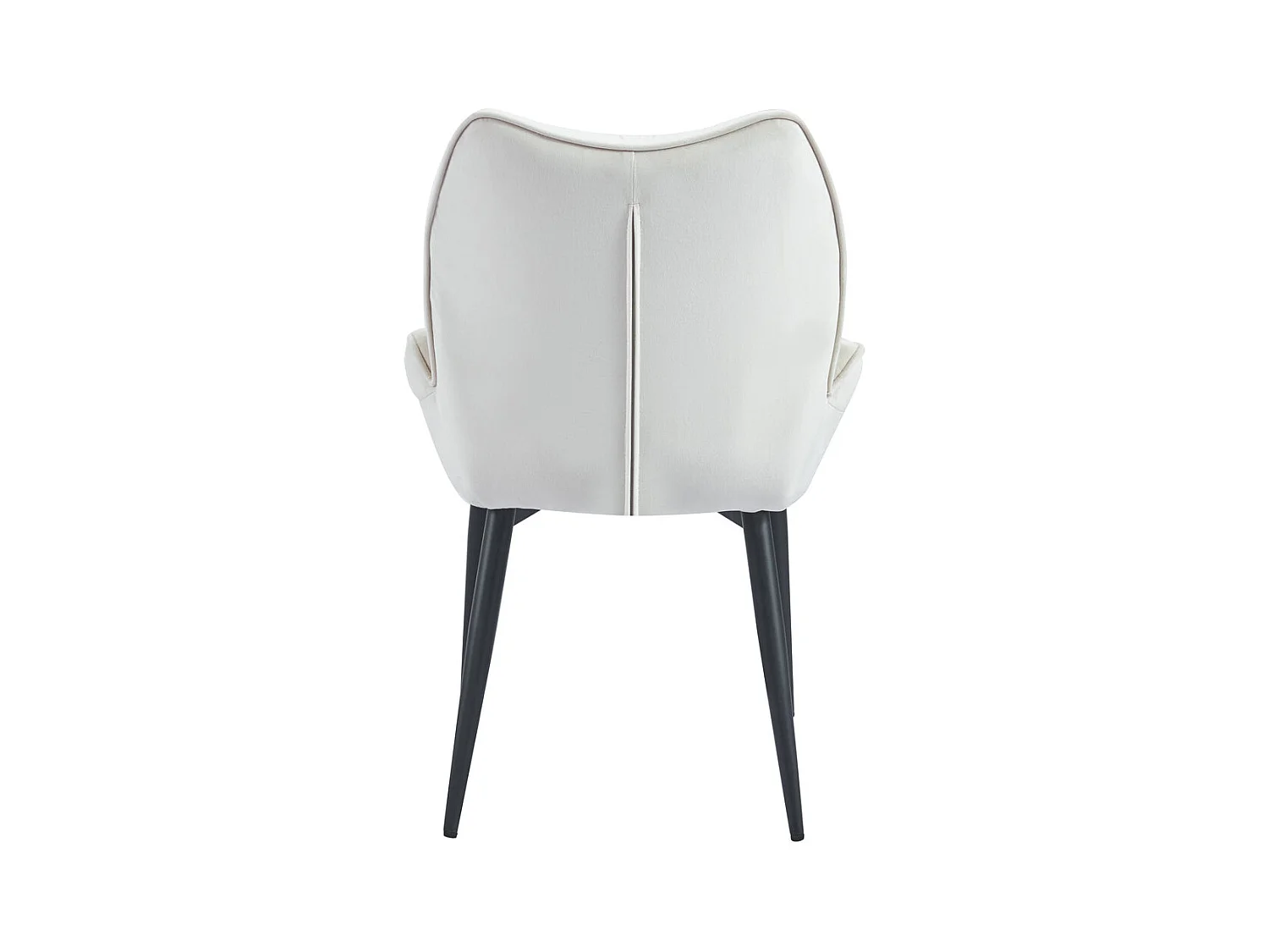 Lot de 2 chaises en velours Beige LOHA pied métal noir