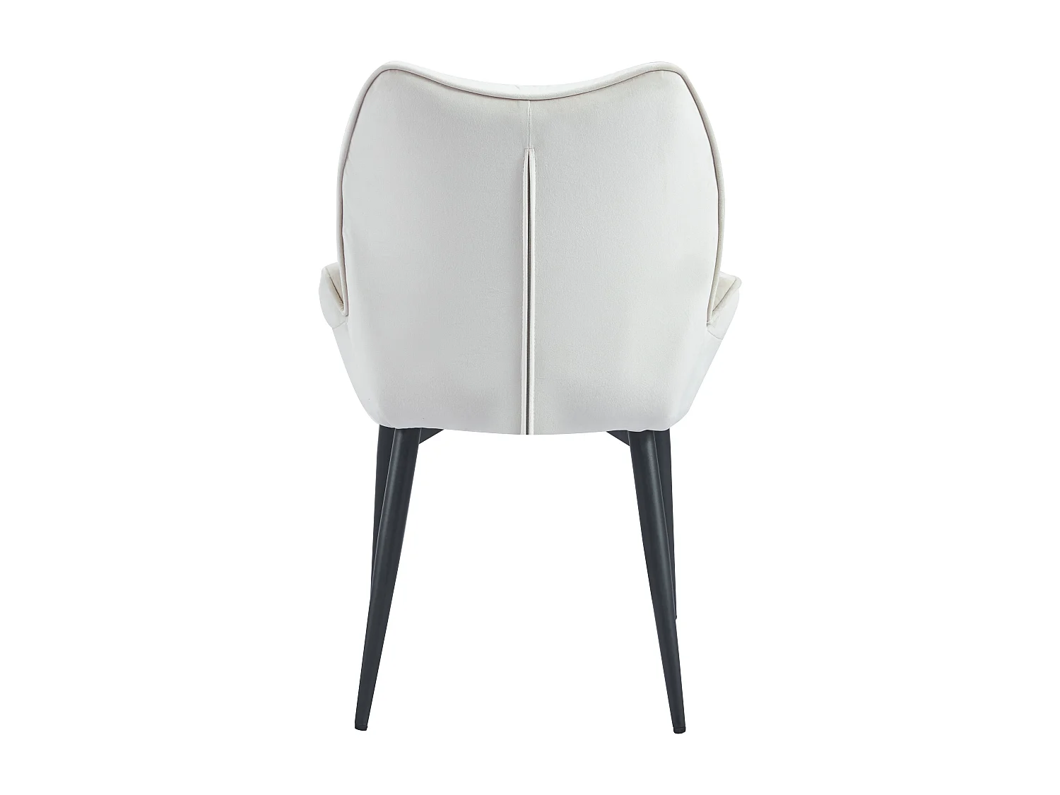 Lot de 2 chaises velours beige métal noir 83x53x57 cm LOHA