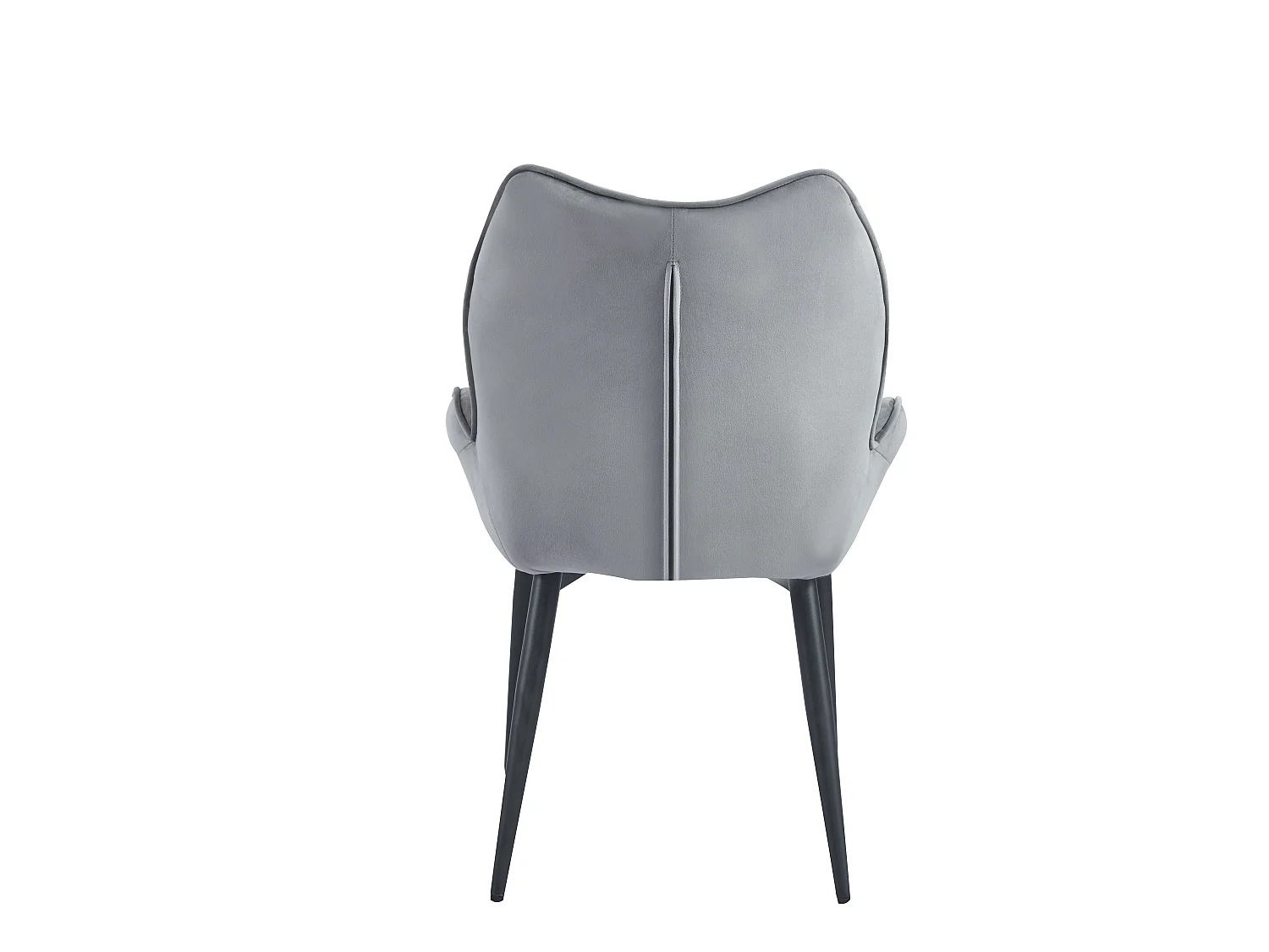 Lot de 2 chaises velours anthracite métal noir 83x53x57 cm LOHA