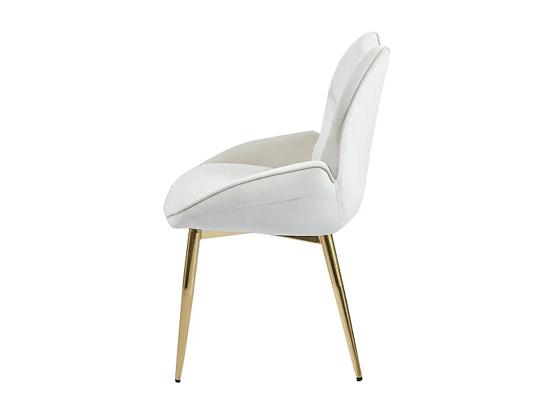 Lot de 2 chaises en velours Beige LOHA pied métal Gold