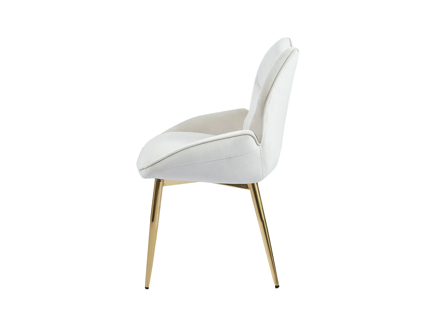 Lot de 2 chaises en velours Beige LOHA pied métal Gold