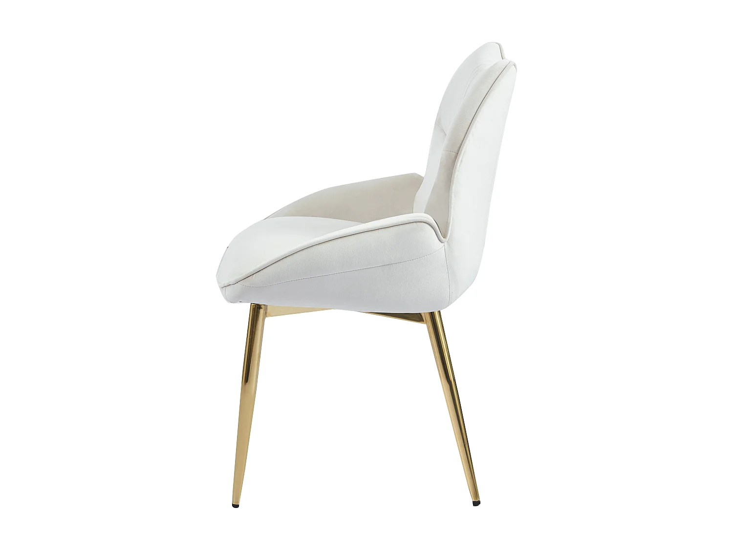 Lot de 2 chaises en velours Beige LOHA pied métal Gold