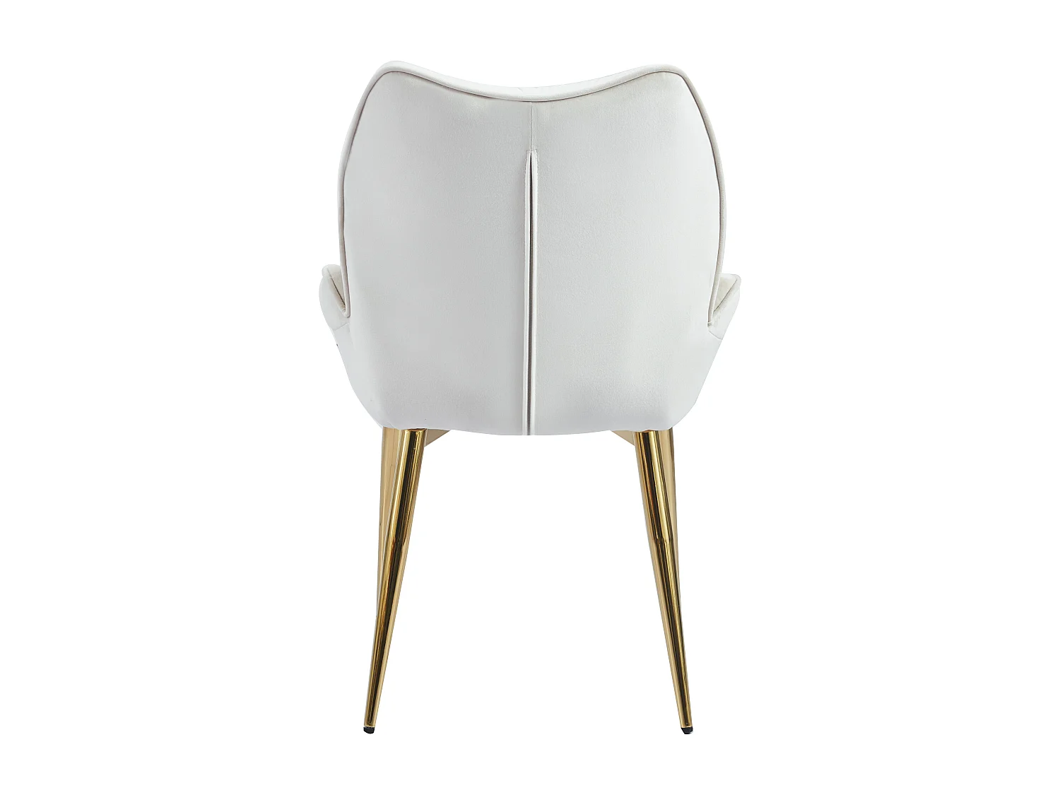 Lot de 2 chaises en velours Beige LOHA pied métal Gold