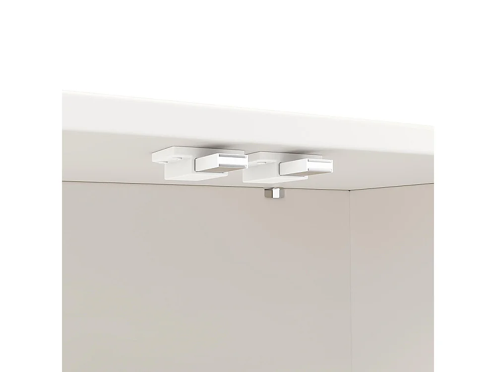 Buffet blanc armoire de rangement plateau réglable anti-dumping pour salle à manger salon