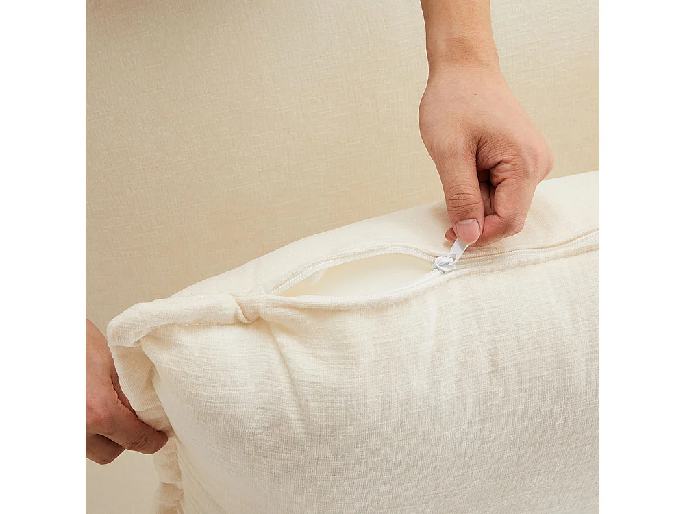 Canapé fixe rembourrés chenille 3 places avec repose-pieds canapé d'angle en L beige