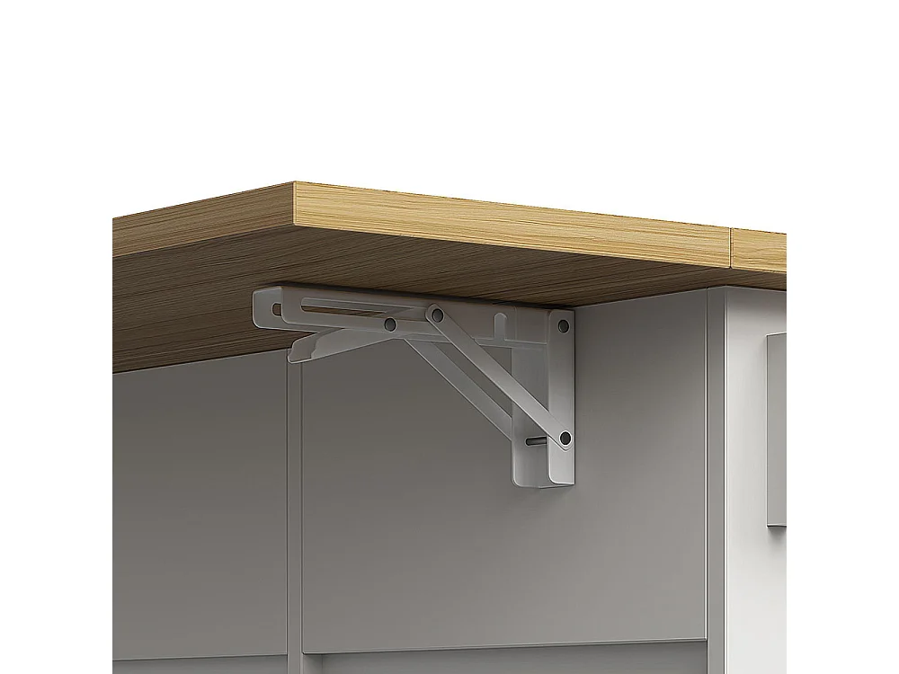 Chariot de service cuisine amovible plan de travail porte-serviettes étagère à épices plateau bois blanc