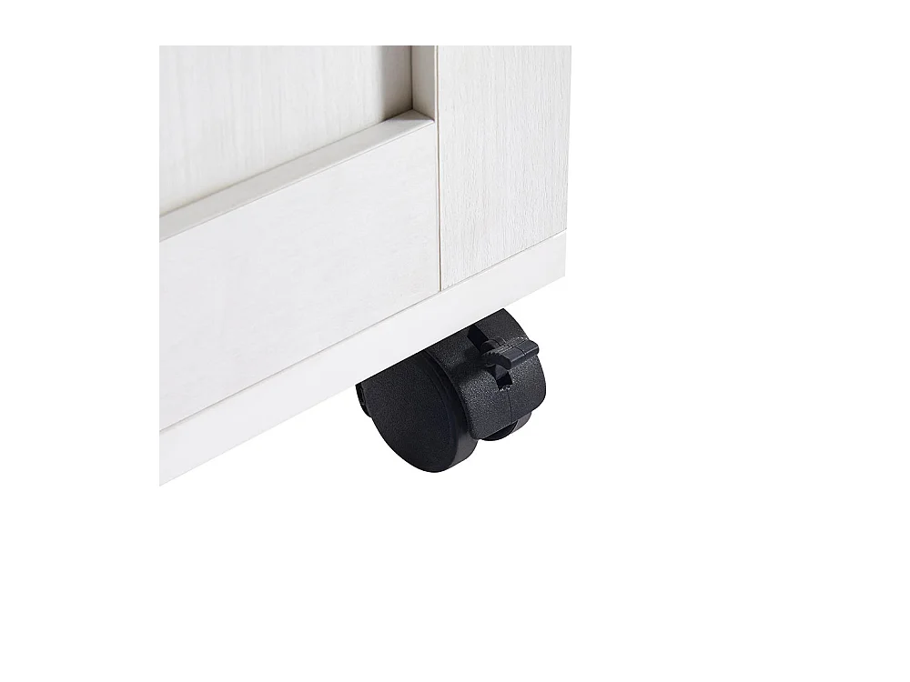 Table de bar moderne extensible 118-180cm avec 6 surfaces rangement table bistrot salle à manger séparation salon blanche