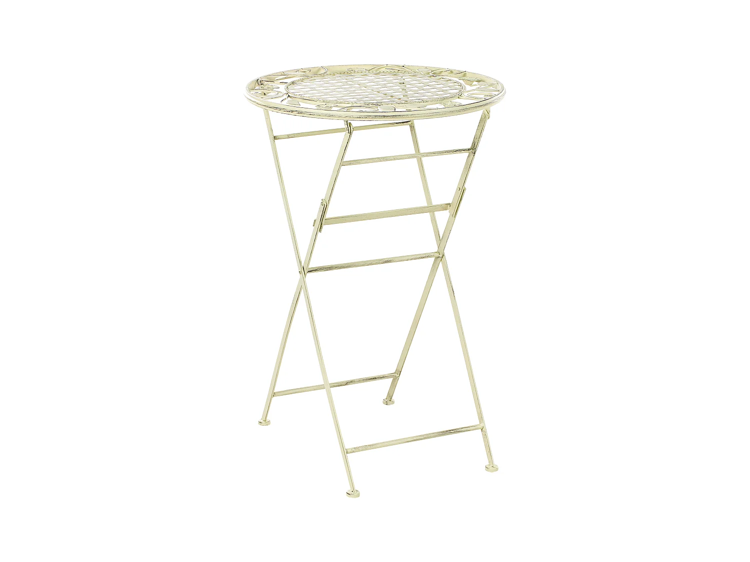 Table de bar de jardin BIVIO 60 cm 60 cm Métal Vert clair
