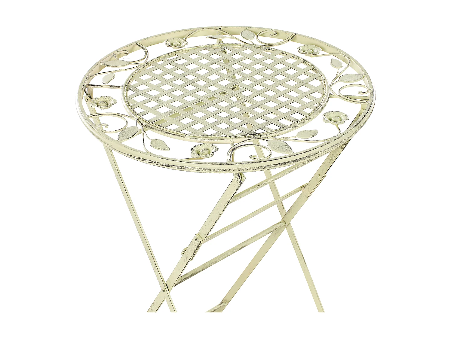 Table de bar de jardin BIVIO 60 cm 60 cm Métal Vert clair