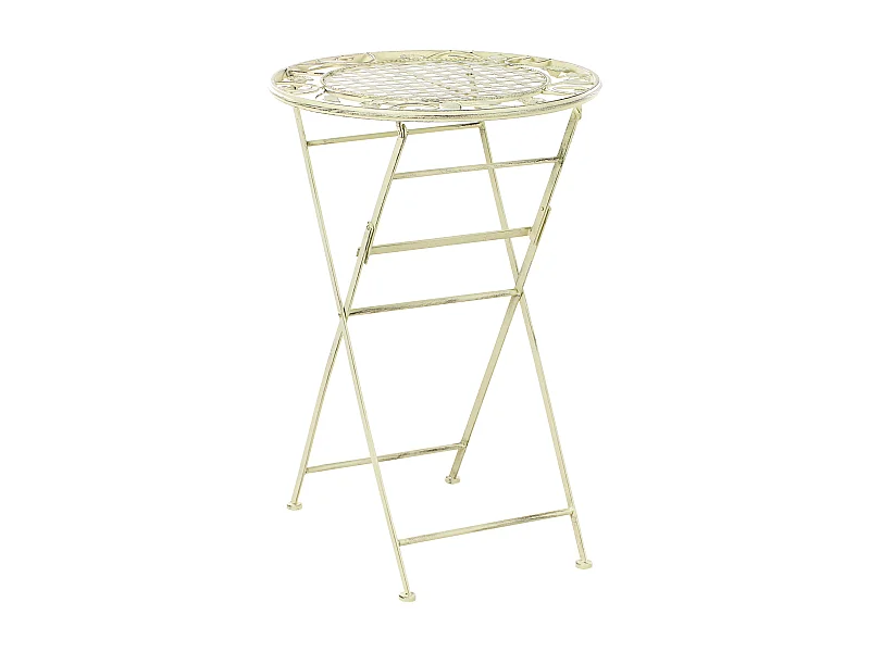 Table de bar de jardin BIVIO 60 cm 60 cm Métal Vert clair